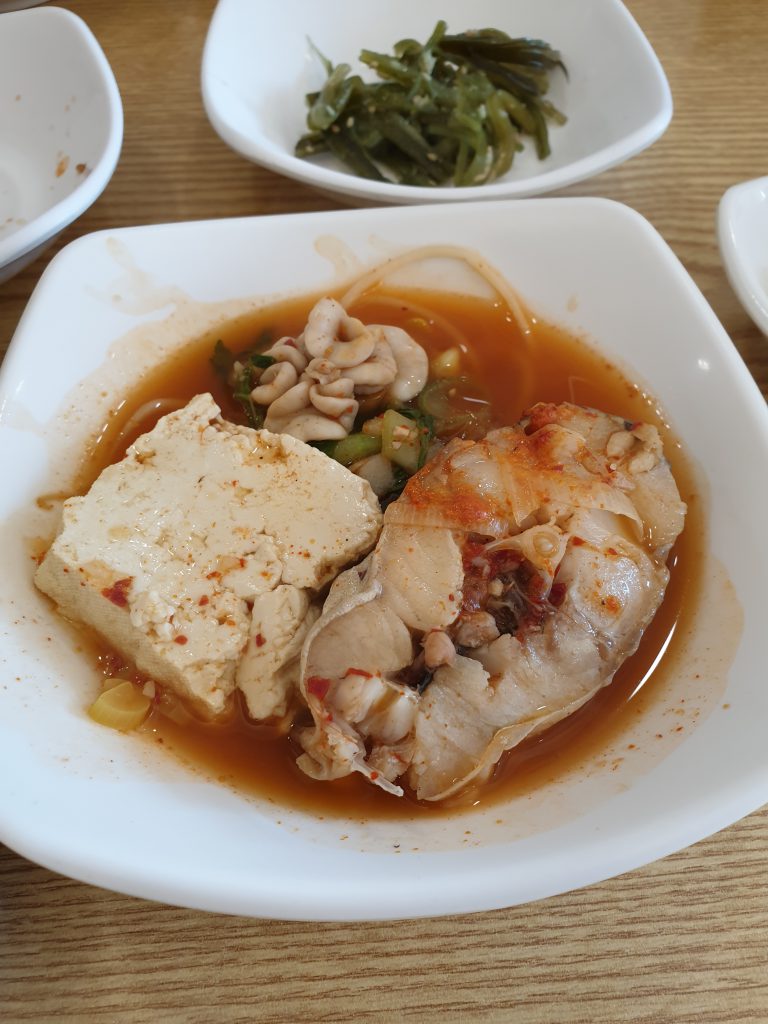 Korean seafood menu